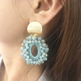 Crystal Earrings For Women Baroque Drop Jewelry Boucle D'oreille