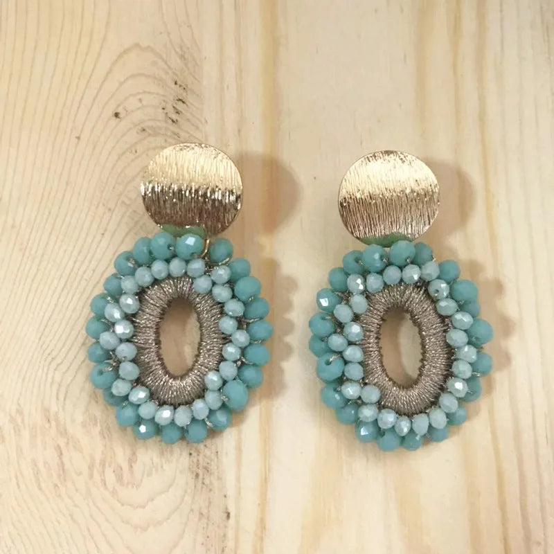 Crystal Earrings For Women Baroque Drop Jewelry Boucle D'oreille