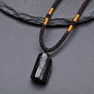 Tourmaline Stone Pendant Necklace Healing Crystal Specimen