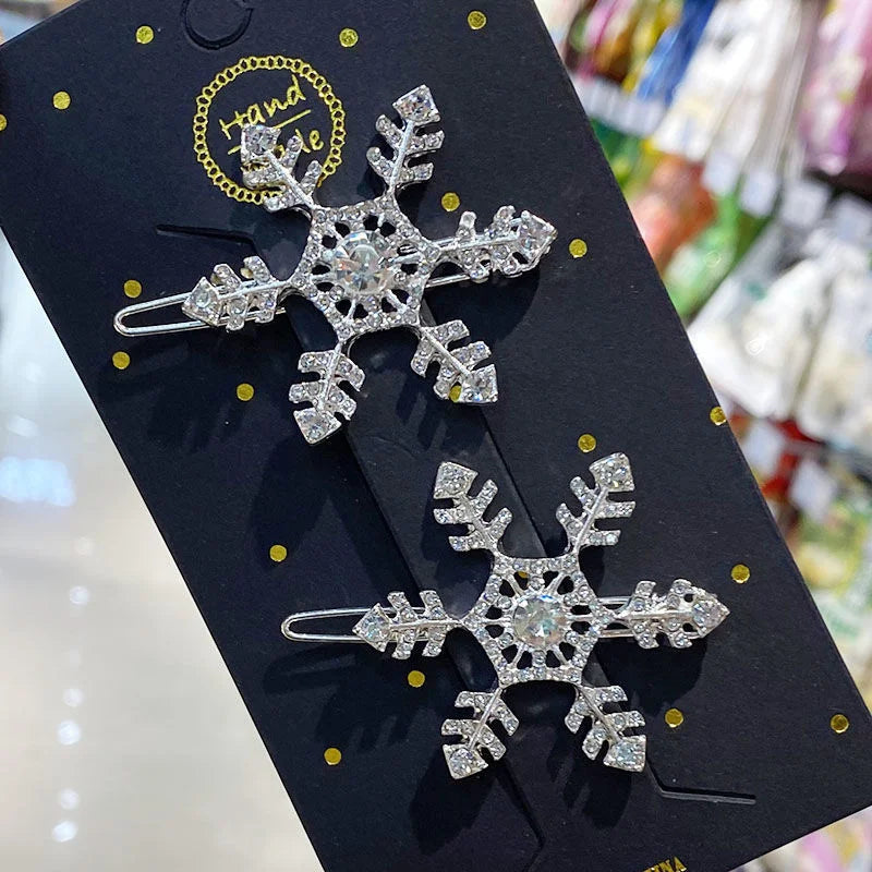 Crystal Hair Clips Snowflake Butterfly Flower Rhinestone Hair Accessories