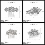 Crystal Hair Comb Clips Silver Bridal Wedding Hair Jewelry