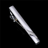 Crystal Inlaid Copper Tie Clip for Men's Wedding Party