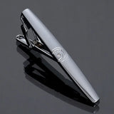 Crystal Inlaid Copper Tie Clip for Men's Wedding Party