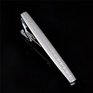 Crystal Inlaid Copper Tie Clip for Men's Wedding Party