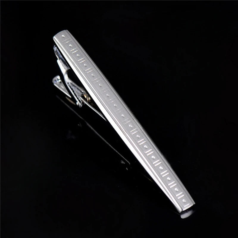 Crystal Inlaid Copper Tie Clip for Men's Wedding Party