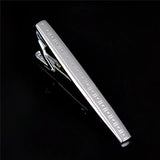 Crystal Inlaid Copper Tie Clip for Men's Wedding Party
