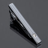 Crystal Inlaid Copper Tie Clip for Men's Wedding Party