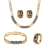Crystal Jewelry Set 18K Plated Dubai Necklace Earrings