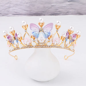 Crystal Princess Crown Rhinestone Tiara for Girl Birthday Wedding