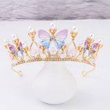 Crystal Princess Crown Rhinestone Tiara for Girl Birthday Wedding