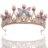 Crystal Princess Crown Rhinestone Tiara for Girl Birthday Wedding