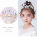 Crystal Princess Crown Rhinestone Tiara for Girl Birthday Wedding