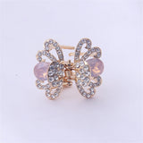 Crystal Rhinestone Flower Hair Claw for Girls Women