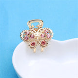 Crystal Rhinestone Flower Hair Claw for Girls Women