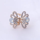 Crystal Rhinestone Flower Hair Claw for Girls Women