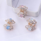 Crystal Rhinestone Flower Hair Claw for Girls Women
