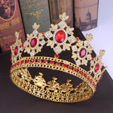 Crystal Rhinestone Round Crowns Silver Queen Tiaras Wedding Hair Accessories