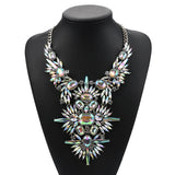 Crystal Rhinestone Tassel Large Collar Choker Necklace
