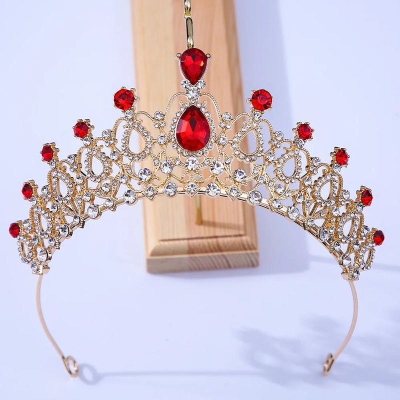 Crystal Rhinestone Tiara Crowns Wedding Hair Jewelry Bridal Queen Princess