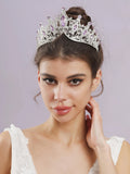 Crystal Rhinestone Tiara Crown Colorful Queen Princess Diadem Wedding Headpiece