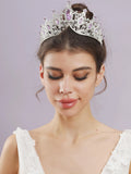 Crystal Rhinestone Tiara Crown Colorful Queen Princess Diadem Wedding Headpiece