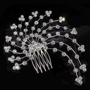 Crystal Wedding Hair Jewelry Charm Floral Bridal Hair Combs