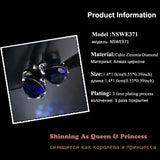 Crystal Women Ear Cuff Zirconia Green Water Drop Clip Earrings