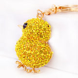 Crystal Yellow Chicks Keychain Women Gift Charm Metal Accessories Car Key Chain