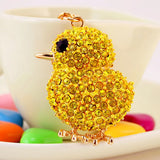 Crystal Yellow Chicks Keychain Women Gift Charm Metal Accessories Car Key Chain