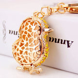 Crystal Yellow Chicks Keychain Women Gift Charm Metal Accessories Car Key Chain