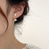Crystal Zircon Planet Star Pearl Earrings for Women