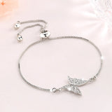 Crystal Zircon Butterfly Bracelet Adjustable Jewelry