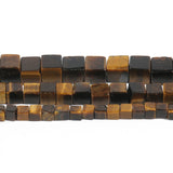 Yellow Tiger Eye Cube Stone Beads for Jewelry Making