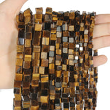 Yellow Tiger Eye Cube Stone Beads for Jewelry Making