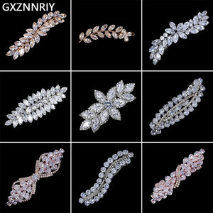 CZ Barrette Hair Clips for Women Girls Hairpin Bridal Wedding Accessories