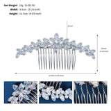 Zirconia Flower Hair Combs for Women Bridal Wedding Party