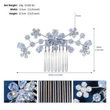 Zirconia Flower Hair Combs for Women Bridal Wedding Party