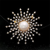 CZ Gypsophila Brooch Pin Starry Rhinestone Wedding