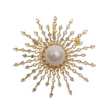 CZ Gypsophila Brooch Pin Starry Rhinestone Wedding Jewelry