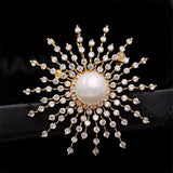 CZ Gypsophila Brooch Pin Starry Rhinestone Wedding