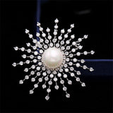 CZ Gypsophila Brooch Pin Starry Rhinestone Wedding