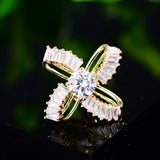 CZ Small Collar Pins Creative Button Brooch