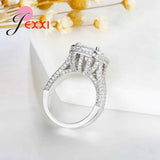 CZ Stone 925 Silver Rings Women Engagement Gift Jewelry