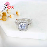 CZ Stone 925 Silver Rings Women Engagement Gift Jewelry