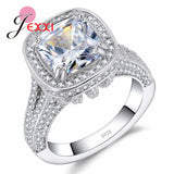 CZ Stone 925 Silver Rings Women Engagement Gift Jewelry
