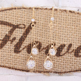CZ Clip Earrings Women Wedding Star Long Bar Statement Jewelry