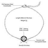 CZ Women Bracelets Crystal Ceramic Charm Jewelry
