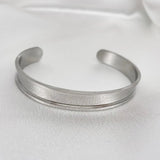 Adjustable Stainless Steel Bracelet Cuff Unisex