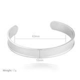 Adjustable Stainless Steel Bracelet Cuff Unisex