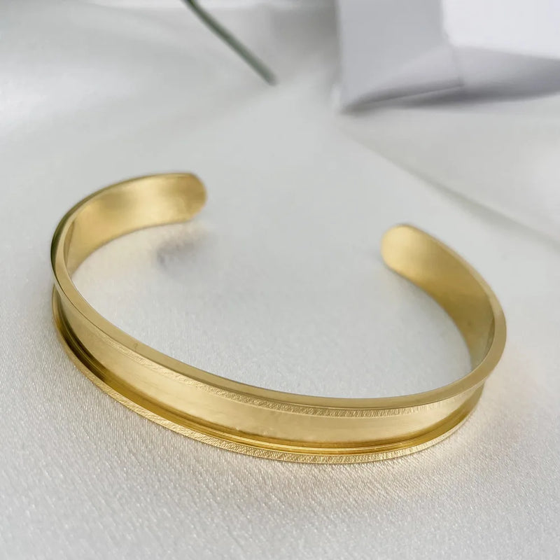 Adjustable Stainless Steel Bracelet Cuff Unisex